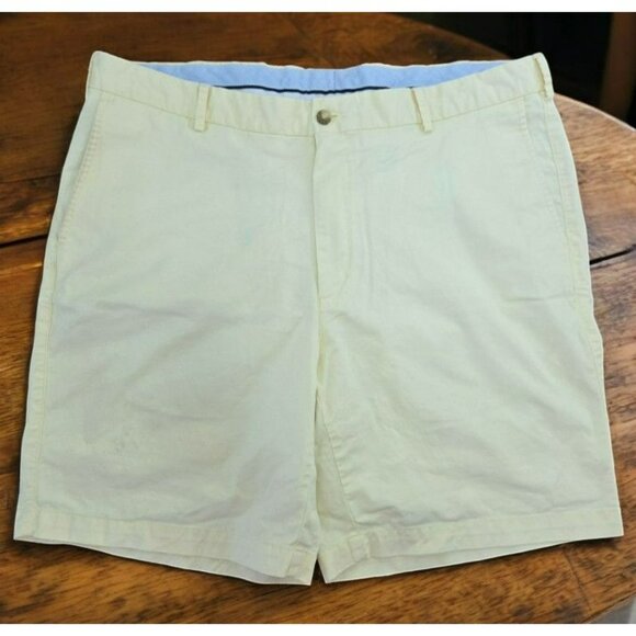 Peter Millar Mens Yellow Cotton Chino Shorts 38 Classic Fit - Picture 1 of 5